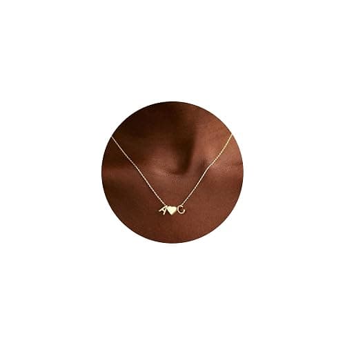 Turandoss Gifts for Women Her - Heart Initial Necklace for Women Teen Girls, 14K Gold Plated Dainty Letter A-Z Initial Necklace, Personalized Jewelry Birthday Gifts - Image 1