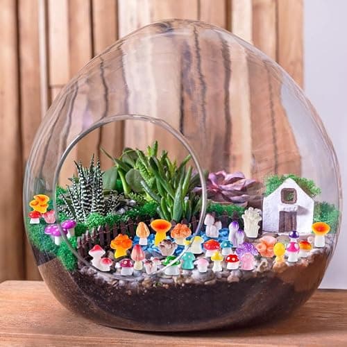 DIYDEC 80pcs Mini Resin Mushroom 80 Style Miniature Mushrooms Figures to Hide Small Tiny Resin Mushrooms Bulk for Dollhouse Decor Micro Fairy Garden Landscape Aquarium Tiny Party Favor Toys thumbnail 7