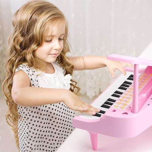 Amy&Benton Toddler Piano Toy for Baby Girls Pink Toy Piano Keyboard for 2 3 4 Year Old Birthday Gifts for Girls thumbnail 2