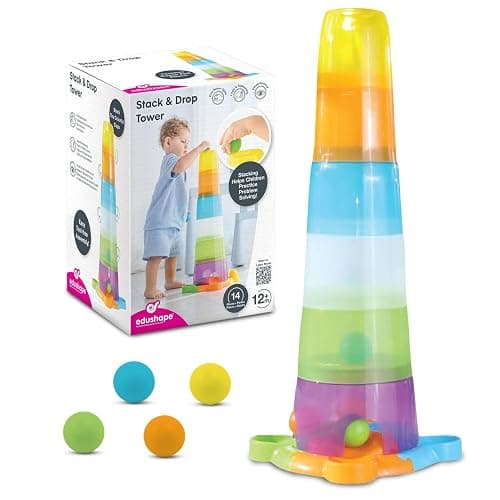 Edushape Stack & Drop Tower, Multi - Image 1