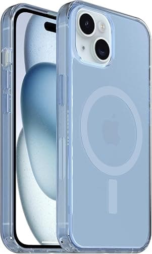 OtterBox iPhone 17e, iPhone 16e, iPhone 15, iPhone 14, & 13 (Only) Symmetry Series+ Case - Blue Bliss - Snaps to MagSafe - Ultra-Slim - Raised Edges Protect Camera & Screen - Non-Retail Packaging - Image 1