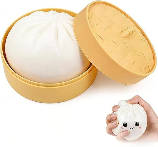 Ghost Dumpling Squishies Toys, Dumplings Stress Balls for Adults Fidget Toy with Steamer,Relief Fidget Sensory for Holiday & Birthday Gifts 1pcs thumbnail 3
