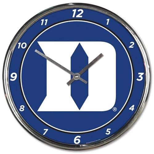 NCAA Duke Blue Devils Chrome Clock - Image 1