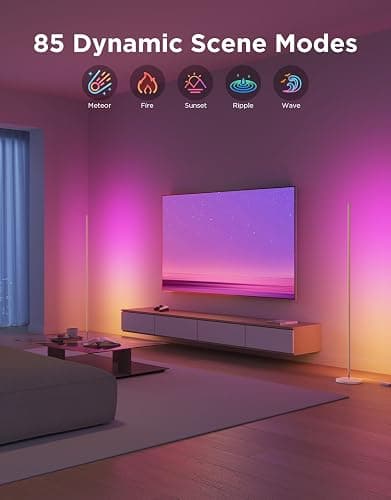 Govee RGBIC Floor Lamp Basic, LED Corner Lamp Works with Alexa, Smart Modern Floor Lamp with Music Sync and 16 Million DIY Colors, Color Changing Standing Lamp for Bedroom Living Room thumbnail 4