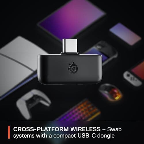 SteelSeries Arctis Nova 5 Wireless Multi-System Gaming Headset — Neodymium Magnetic Drivers — 100+ Audio Presets — 60 HR Battery — 2.4GHz or BT — ClearCast Gen2.X Mic — PC, PS5, PS4, Switch, Mobile thumbnail 7
