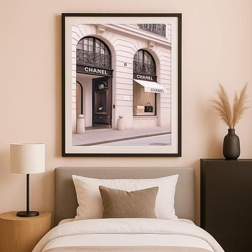 Dekomundo Chanel Shop Paris Poster, 30 x 40 cm for Framing, Modern Wall Decoration for Living Room, Bedroom and Office thumbnail 3