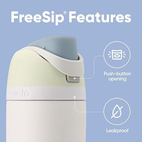 Owala FreeSip Insulated Stainless Steel Water Bottle with Straw for Sports and Travel, Leak Proof, BPA-Free, 710ml, Iced Breeze thumbnail 2