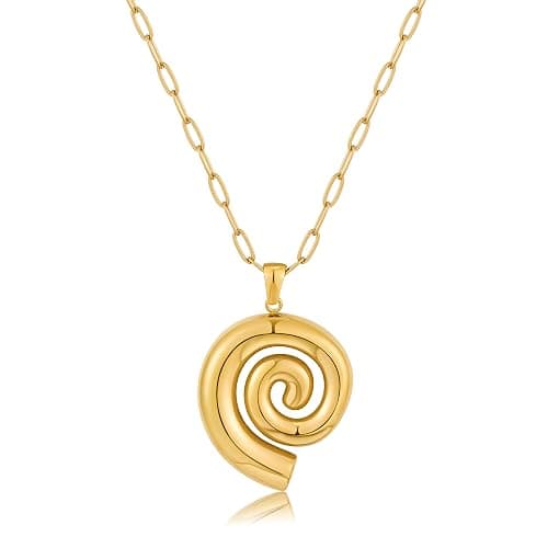 INNERDIVA Gold Seashell Pendent Necklace Bohemian Necklaces Summer Beach Necklaces for Women - Image 1