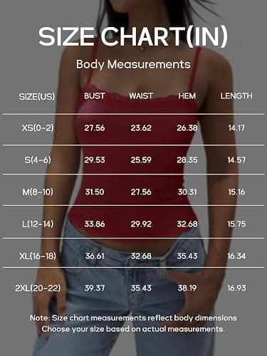PINKMSTYLE Women's Sexy Square Neck Lace Cami Tank Tops Fitted Double Lined Sleeveless Crop Spaghetti Strap Summer Y2k Tops thumbnail 7