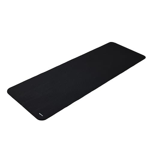 Amazon Basics Yogamatte, rutschfest, extra dick, Pilates-Gymnastikmatte, 183 x 61 x 1 cm, Schwarz - Image 1