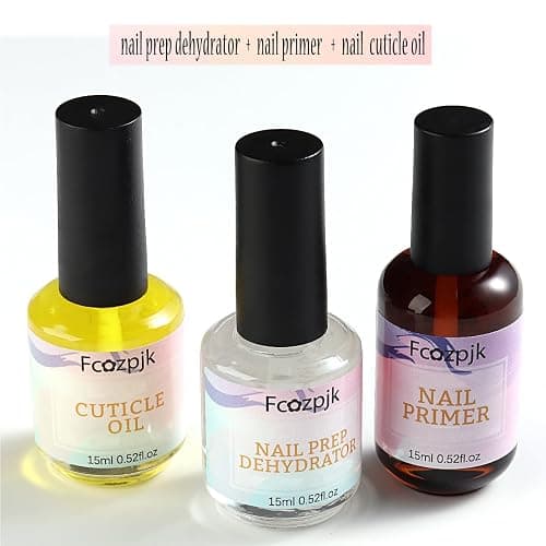 Fcozpjk Nail Dehydrator and Nail Primer with Cuticle Oil Set, Air Dry Bonding Primer for Acrylic Nails No Lift, Acid-free Prep Dehydrator, Natural Cuticle Oil for Nails, Manicure Accessories thumbnail 2