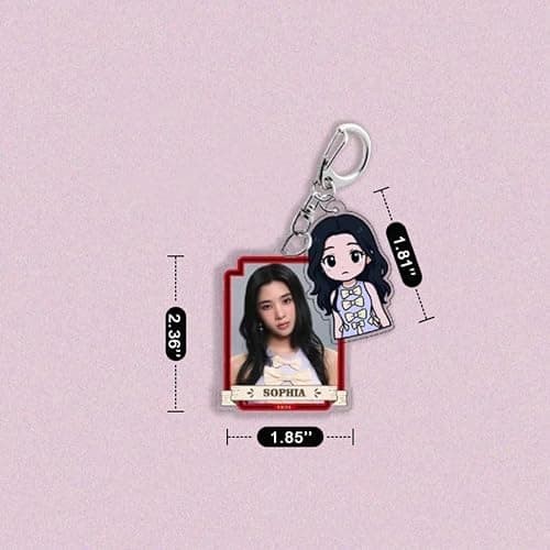 SodaMeow KATSEYE Keychain Set Sophia Daniela Acrylic Keychain Megan Manon Bag Accessory Kawaii Lara Yoonchae, Set 1-(6pcs), Standard thumbnail 2