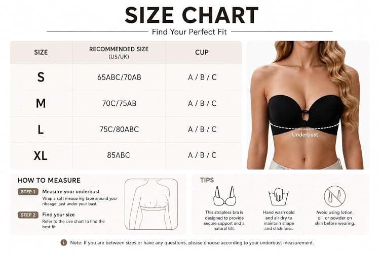 Strapless Wireless Front-Closure Push-Up Padded Non-Slip Tube Bra thumbnail 7