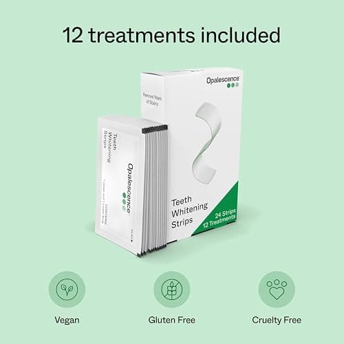 Opalescence Teeth Whitening Strips (12 Treatments) Hydrogen Peroxide Formula 10% – Enamel Safe – Comfortable Slip Free - Teeth Bleaching - Sensitivity Free - Plus Toothbrush 6050-1T thumbnail 5