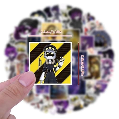 110PCS Murd Dro Stickers, Comic Cartoon Anime Stickers Pack for Water Bottle Laptops Guitar Phones, Vinyl Waterproof Murder Uzi N J V Doll Tessa Decals for Teens Adults thumbnail 2