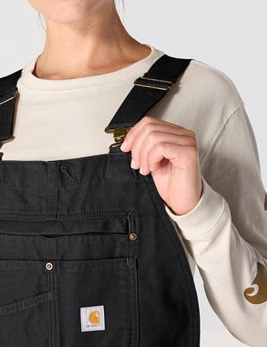 Carhartt Women's Washed Duck Insulated Bib Overall thumbnail 4
