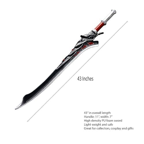 43" Nero Red Queen Fantasy Foam Sword for Devil May Cry Role Playing Cosplay Weapon Costume for Halloween Xmas Gift Cosplay and Collectible thumbnail 2