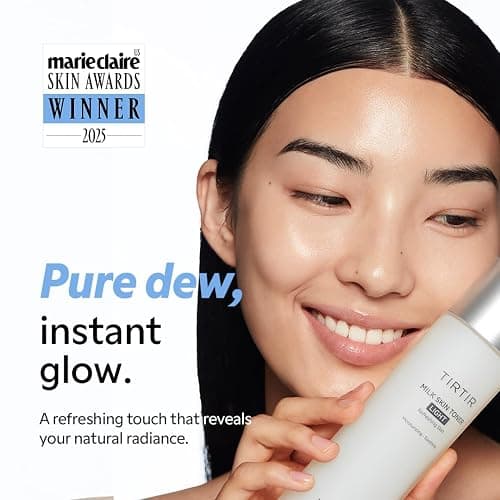 TIRTIR Milk Skin Rice Toner Light | Instant Hydration with 4% Niacinamide, Pantenol, Lightweight, Pore-tightening, Vegan, Acne-prone, Oily skin, Fungal Acne Safe, Korean skin care, 5.07 Fl Oz thumbnail 2