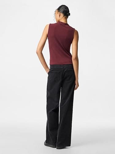 PIECES Women's Pcmadison Sl Draped Top Noos Bc thumbnail 4