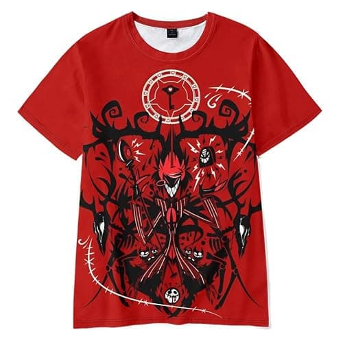 Lkmieos Alastor Cosplay Shirts Crew Neck Short Sleeve T Shirts Printed Tees Unisex Shirt - Image 1