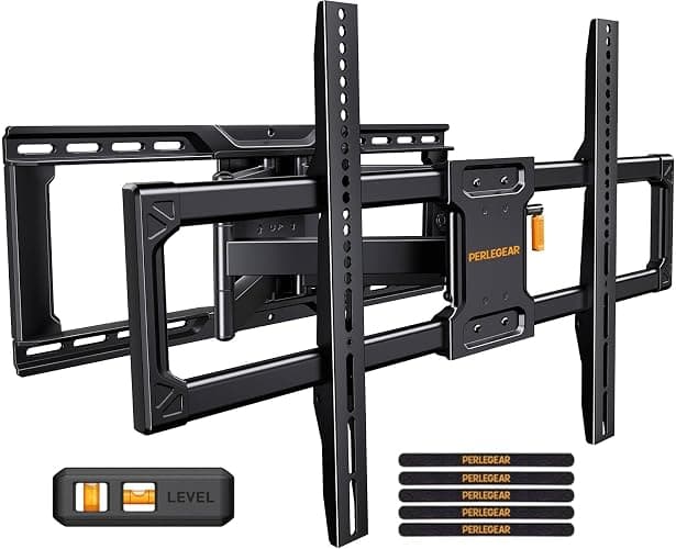 Perlegear UL-Listed Full Motion TV Wall Mount for 42–90 Inch TVs up to 150 lbs, Pre-Assembled TV Mount with Tool-Free Tilt, Swivel, Extension, Max VESA 600 x 400mm, 12″/16″/18″/24″ Wood Studs, PGLF16 thumbnail 8