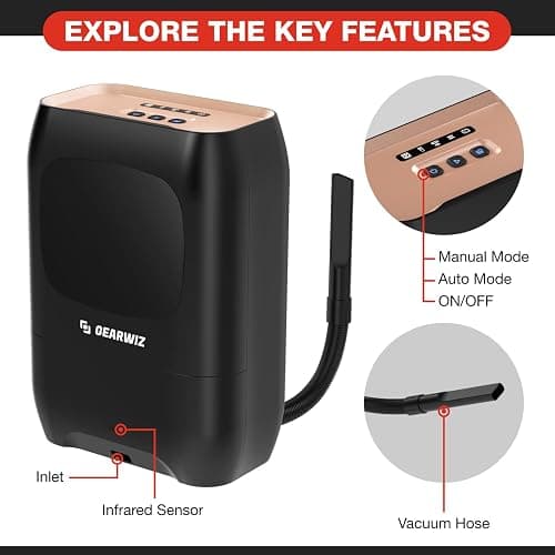 Gearwiz Touchless Automatic Electric Vacuum Dustpan with Nozzle Attachment – Hands-Free, Multi-Mode Floor Cleaner for Professional Use thumbnail 3