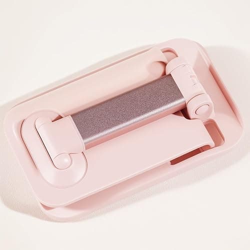 Folding Cell Phone Stand,Adjustable Angle Height Phone Stand/Portable Phone Holder Suitable for All Smartphones（White） - white thumbnail 3