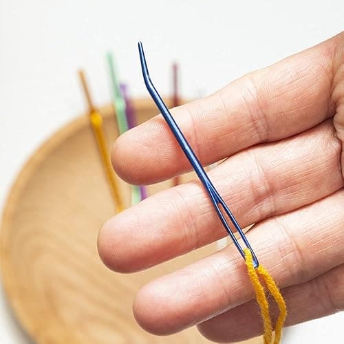 KYUEWRT 10Pcs Yarn Darning Tapestry Needle,Large Big Eye Weaving Needle Bent Needles with Aluminum Storage Tube thumbnail 6