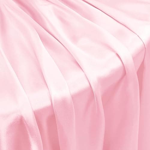 NSGZ Ruffled Satin Pillowcase Set of 2, Standard Size Silky Pillow Shams for Hair and Skin Care, Pink Satin Pillow Covers with Envelope Closure, Anti Wrinkle Pillow Cases for Princess Room Decor thumbnail 6