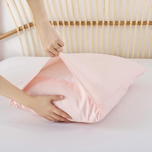 ROSGONIA Comforter Full Size for Girls Boys Teens Blush, 3pcs(1 Boho Pink Comforter & 2 Pillowcases) Lightweight Dorm Bedding Soft All Season Bed Set thumbnail 7