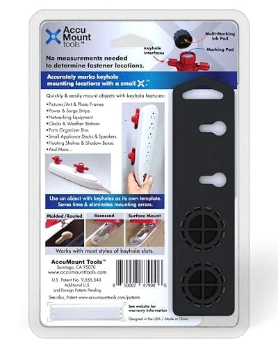 Keyhole Companion Marking Tool Set – Accurately Mark Keyhole Slot Fastener Locations without Measuring, Templates, or Creating Unwanted Wall Marks – for Keyhole Slots and Hangers thumbnail 7