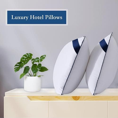 Meoflaw Pillows Queen Size Set of 4,Soft Microfiber Queen Pillows with Hollow Fiber,Hotel Quailty Bed Pillows for Sleeping 4 Pack for Back,Stomach Sleeper thumbnail 6