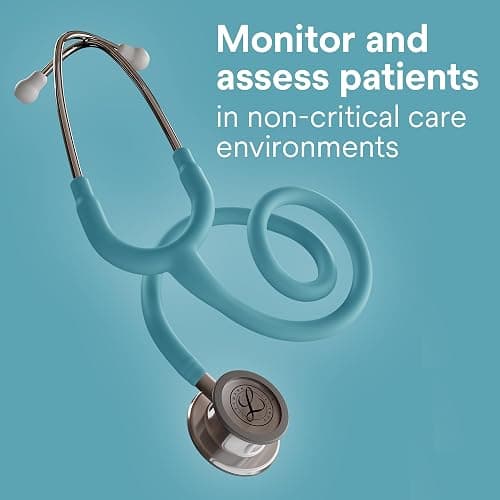 3M Littmann Classic III Monitoring Stethoscope, 5912C, More Than 2X as Loud, Weighs Less, 27" Marine Blue Satin-Finish Tube for Added Comfort, Flexibility and Cleanability thumbnail 2