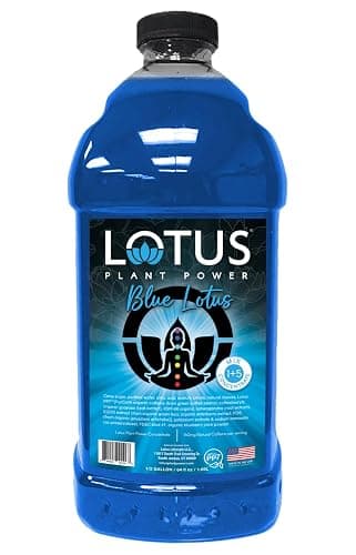 Blue Lotus Plant Energy Drink Concentrate | Pure Cane Sugar | 64 fl oz | 1:5 | Natural Caffeine from Green Coffee Bean - Image 1