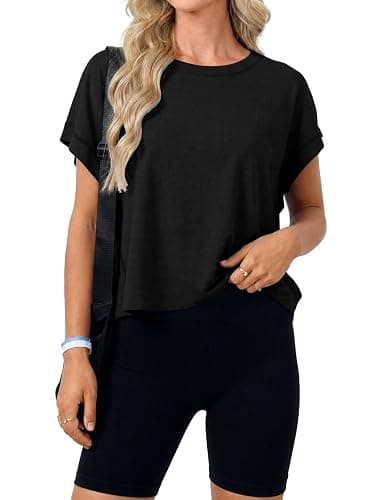 Siyaacg 3 Pack Open Back Short Sleeve Workout Tops for Women | Athletic Oversized Backless Crop Loose Fit T Shirt Casual Y2K Sport Gym Dance Yoga Pilates Running Tees thumbnail 6