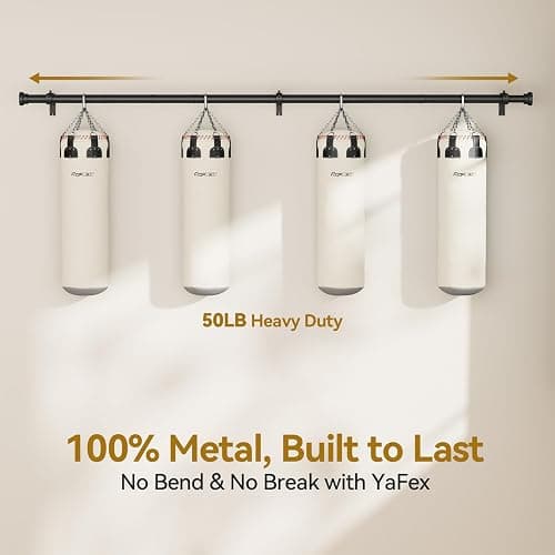 YaFex Curtain Rods 2 Pack 32-58 Inch, Heavy Duty 1 Inch Curtain Rod, Black Short Adjustable Window Treatment Rods, Modern Design, Easy Installation thumbnail 3