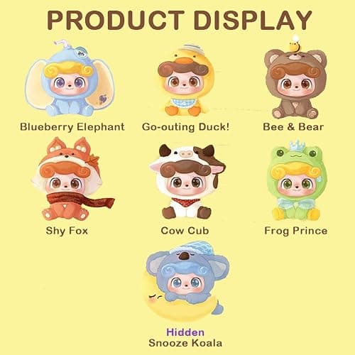 Triiter Q.Kid Animal Preschool Plush Series Blind Box 1PC (1 of 7 Possible Styles) Cute Figures Collectible Toys Birthday Gifts (1Pc-Blind Box) thumbnail 4