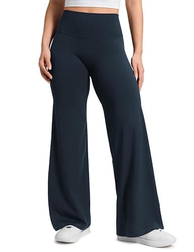 CRZ YOGA Softretch No Front Seam Wide Leg Pants 28''/ 30''/ 32" for Women - High Waist Yoga Lounge Buttery Soft Comfy Casual - Image 1