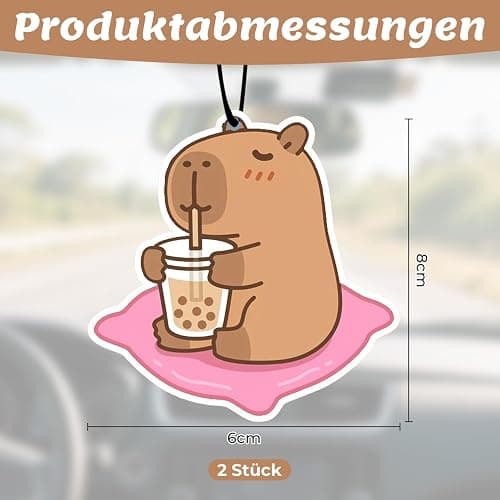 2 Stück Capybara Duftbaum Auto Lustige Car Air Freshener, Duftbaum Personalisiert, Duftspender Lufterfrischer für Autos, Capybara Geschenke, Duftspender für Autos, Schränke, Wohnzimmer, Schlafzimmer thumbnail 2