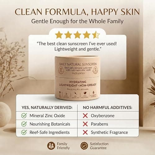 NATÚ BOTANICALS Tinted Mineral Face and Body Sunscreen SPF 35 - Mineral Zinc Oxide Sunblock Lotion - Broad-Spectrum UVA & UVB Protection - Lightweight & Gentle for Sensitive Skin - Reef Safe thumbnail 5