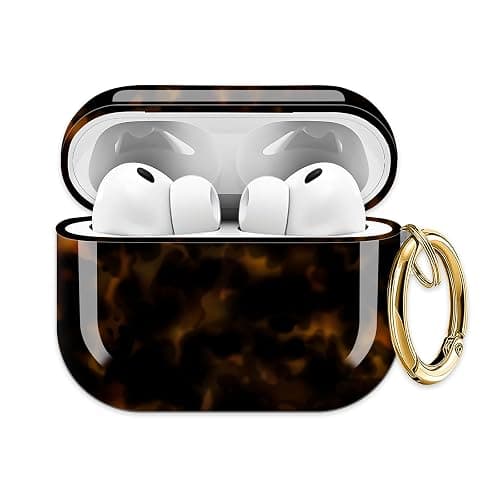 AirPod Pro 3 Case Cover, Shockproof for Women & Girls | with Golden Round Buckle | Protective Anti-Drop Design | Luxury Brown Leopard thumbnail 7