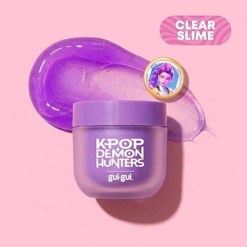 GUI GUI Kpop Demon Hunters Clear Slime & Crunchy | Rumi and Derpy Slime Kit | Rumi and Derpy 2-pack bundle includes booster, charms, medallion, and sparkle slime making kit | birthday gifts for girls 6+ thumbnail 7