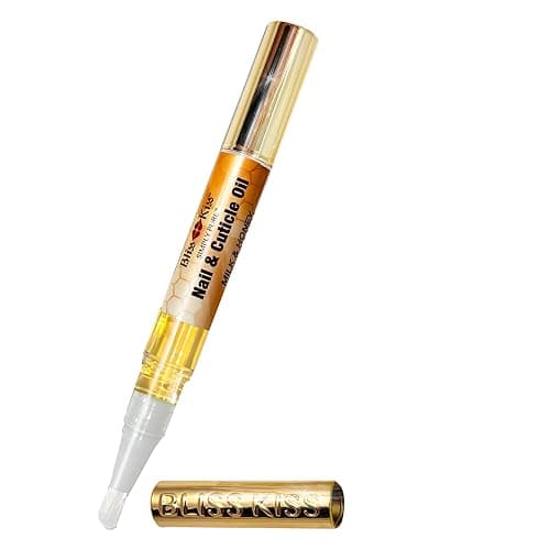 Bliss Kiss | 1 Milk & Honey | Nail Oil Cuticle Pen w/Vitamin E & Jojoba⏤Nail Strengthener Nail Growth Serum for Brittle Peeling Breaking Thin Nails thumbnail 2