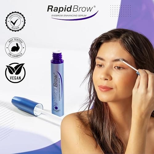 rapidBrow Eyebrow Enhancing Serum 3 mL - Hydrating Hair Serum for Visibly Thicker-Looking Brows with Hexatein 2 Complex thumbnail 7