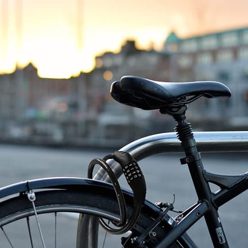 Revelook 4 Digit 3 Feet Long Bike Lock Cable Combination, Resettable Anti Theft Bicycle Lock for Electric Scooter thumbnail 4