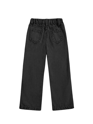 WDIRARA Toddler Girl's Star Print High Waisted Jeans Denim Pants with Pockets thumbnail 2