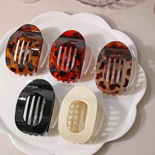 Hailoyearn Flat Hair Clips,4/6 PC Versatile Duckbill,Strong Hold No Slip Flat Claw Clip for Everyday Use,Stylish & Practical. (4PC-3) thumbnail 4