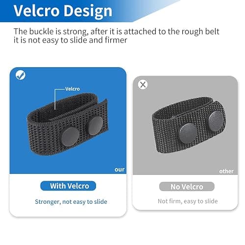 Ullnosoo Belt Keepers for Duty Belt, 1000D Nylon Tactical Keepers 2¼" with Double Snaps thumbnail 3