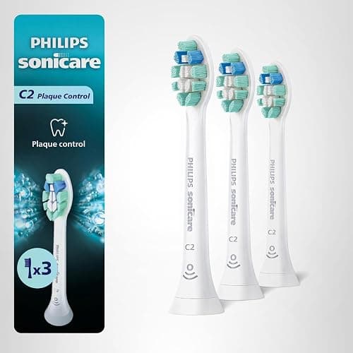 Philips Sonicare C2 Plaque Control - Genuine Replacement Electric Toothbrush Heads, White, 3 Pack, HX9023/65 thumbnail 9