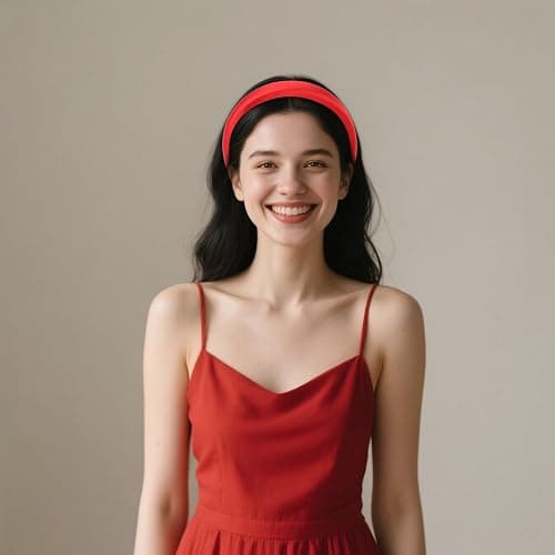 Amariver Red Headband for Women 1.2inch Satin Headbands Padded Head Bands DIY Plain Hair Band Fashion Red Hair Accessories for Women Girls thumbnail 4